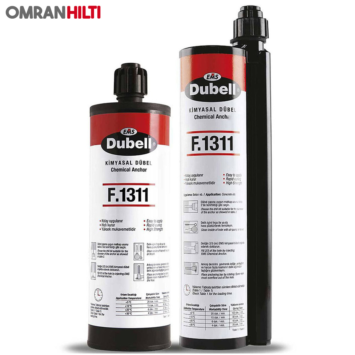 عکس چسب کاشت میلگرد دابل F1311