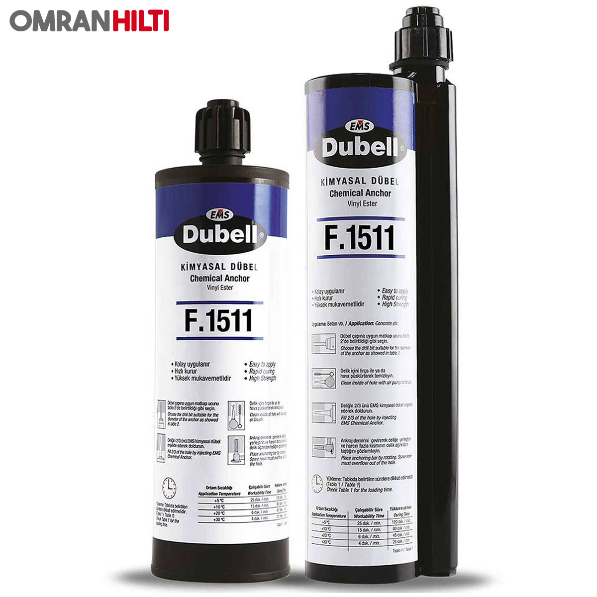 عکس چسب کاشت میلگرد دابل F1511