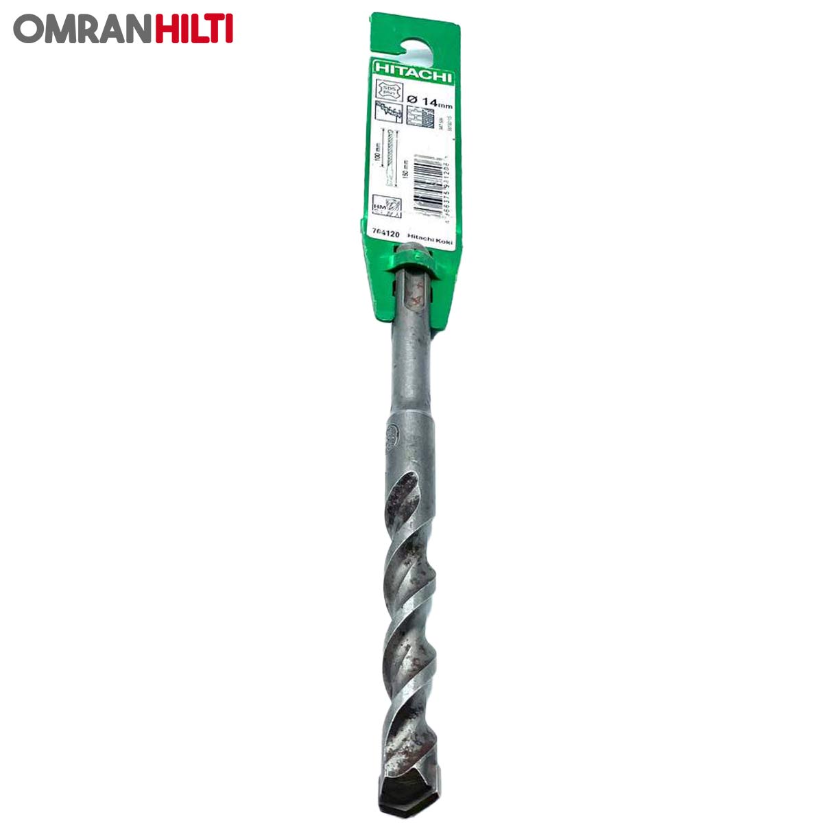 مته-چهار-شیار-هیتاچی-سایز-۱۴-میلی‌متر-طول-۱۶۰-میلی‌متر